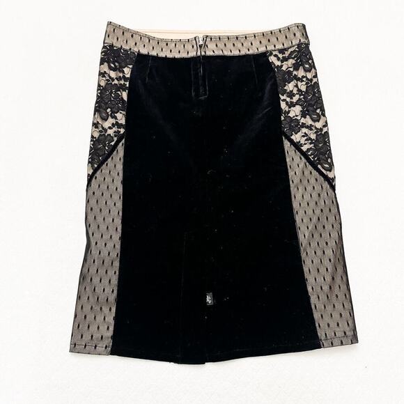 Tripps NYC Black Lace Vampire Goth Pencil Skirt Size M EUC - Picture 3 of 6